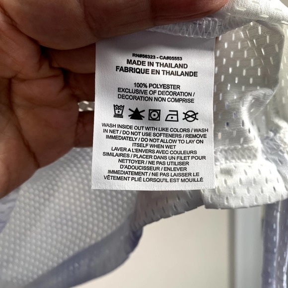 Nike Womens M NWT Sportswear Mesh Crop Top Shirt Lavender/White Icon Clash - Picture 5 of 6